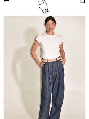 The Theo Trouser | Japanese Linen Cotton Slub Denim.